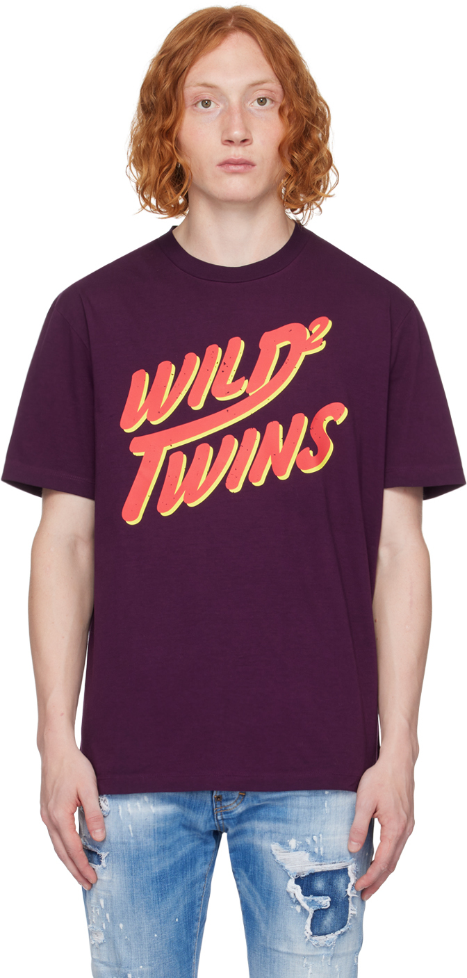 Purple 'Wild Twins' T-Shirt