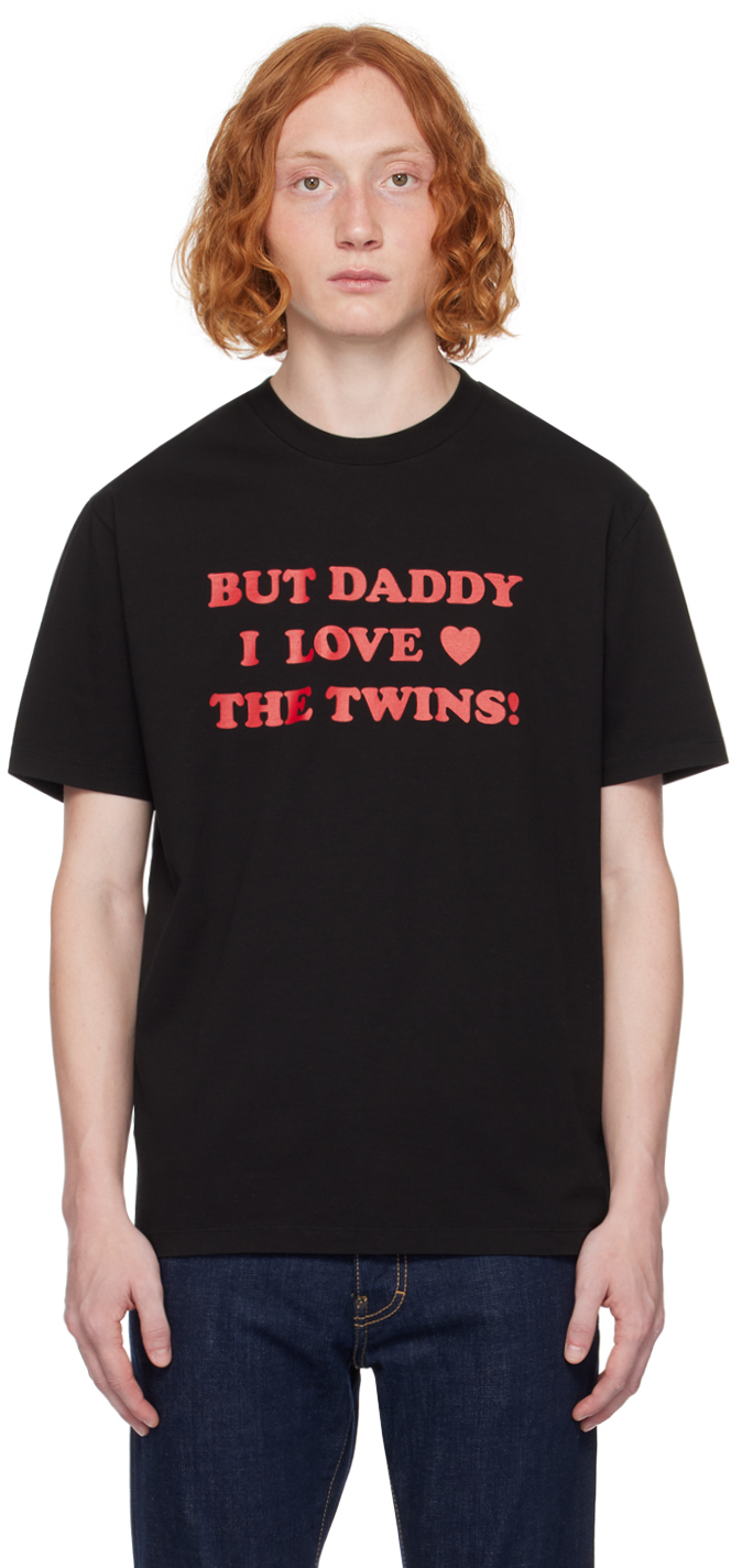 Black 'But Daddy I Love the Twins!' T-Shirt