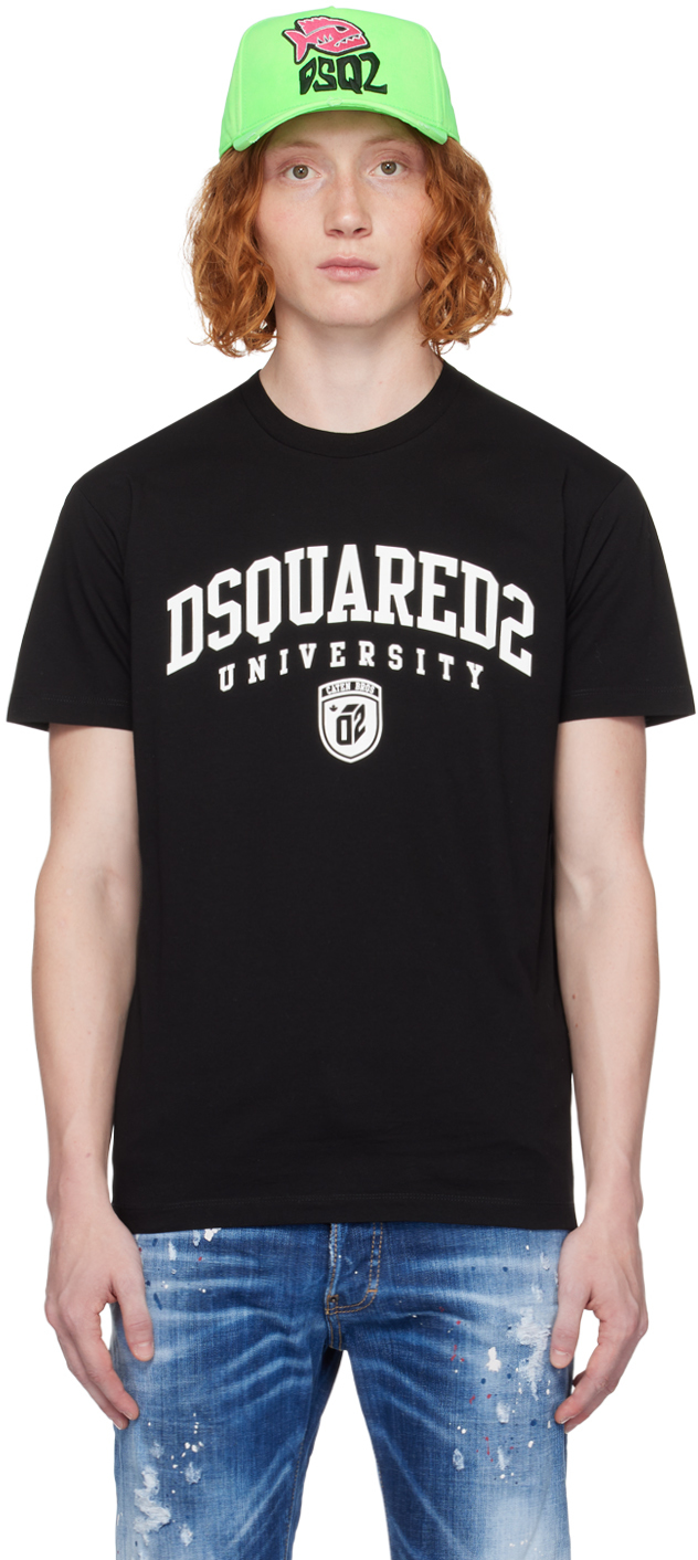 Black 'University' T-Shirt