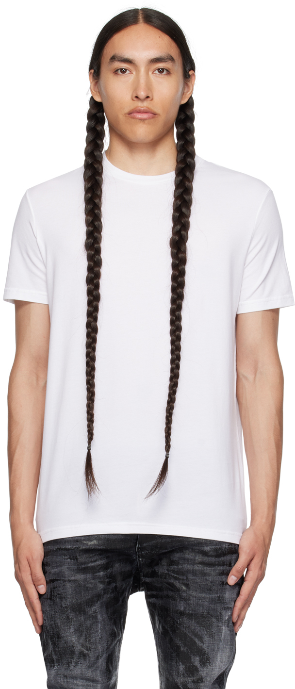 Shop Dsquared2 Two-pack White Basic T-shirts In 100 - White