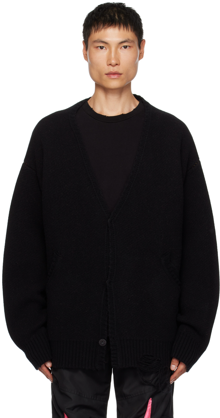 Black 'MOTR' Cardigan