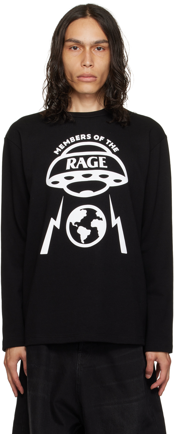 Shop Members Of The Rage Black Printed Long Sleeve T-shirt
