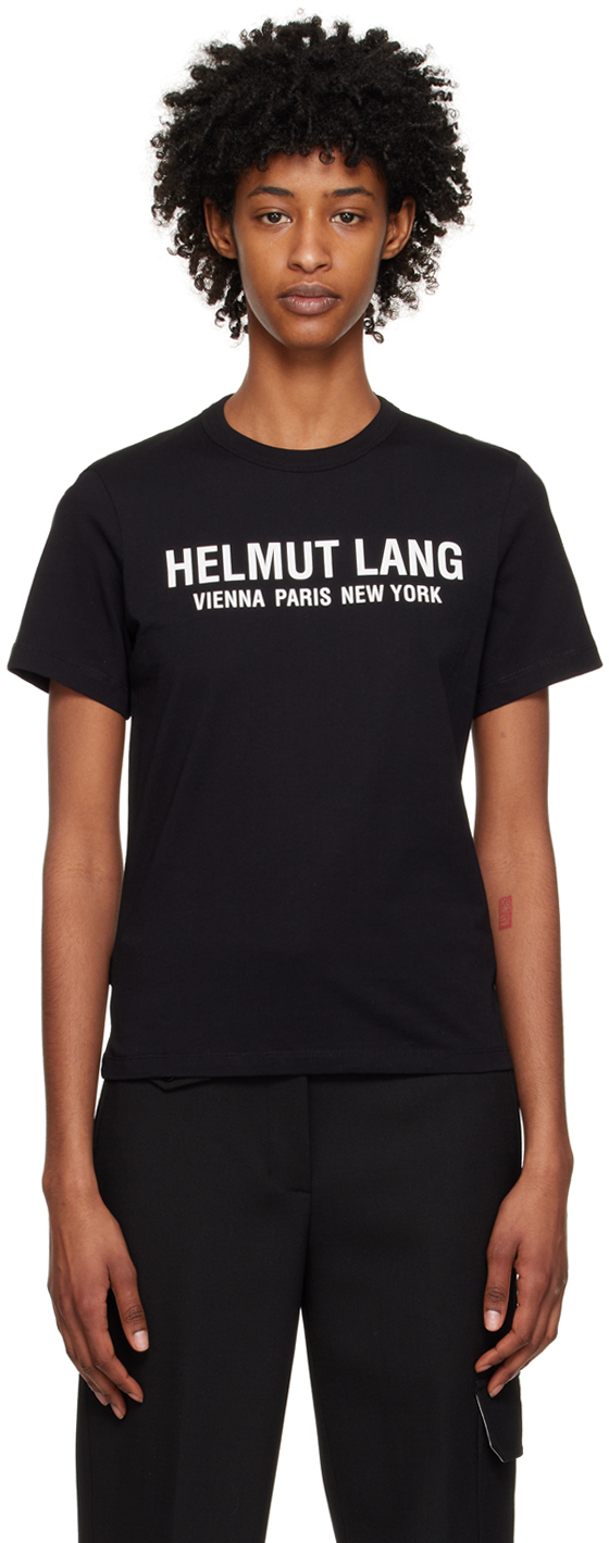 Shop Helmut Lang Logo Print Crewneck T-Shirt