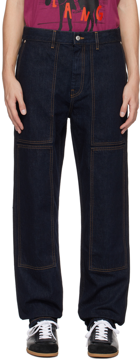 Helmut Lang Indigo Relaxed-fit Jeans In Indigo Rinse - Vjk