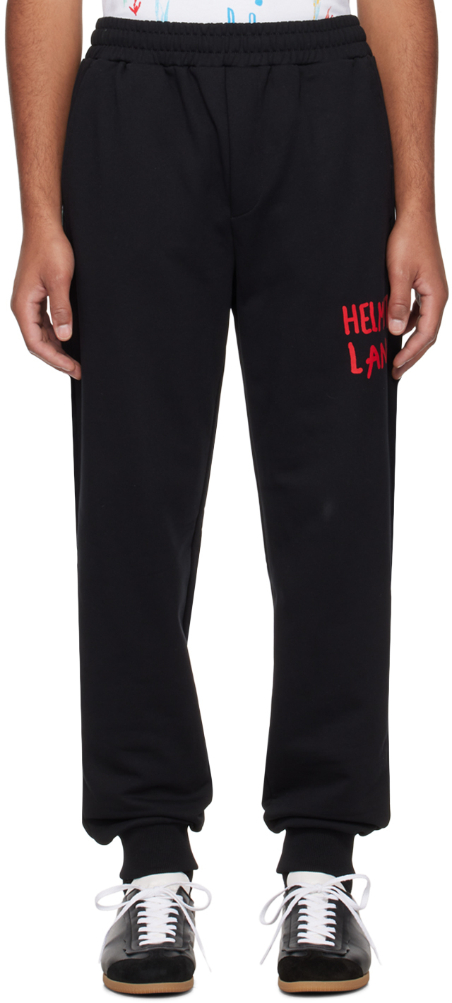 Helmut Lang Black Printed Sweatpants