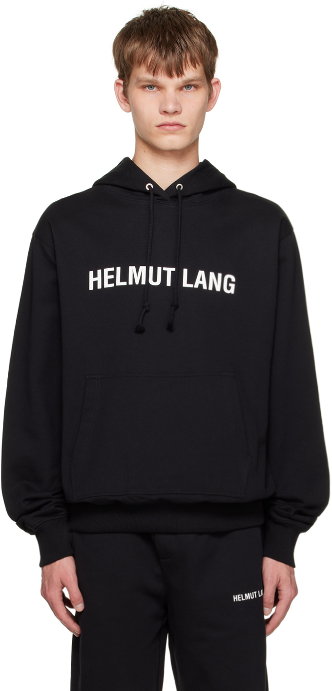 Helmut Lang: Black Printed Hoodie