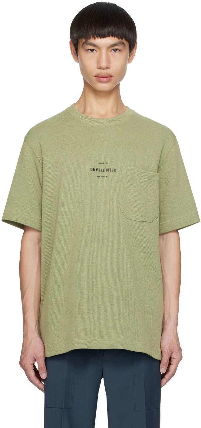 Helmut Lang Khaki Bonded T-shirt In Tea - F05