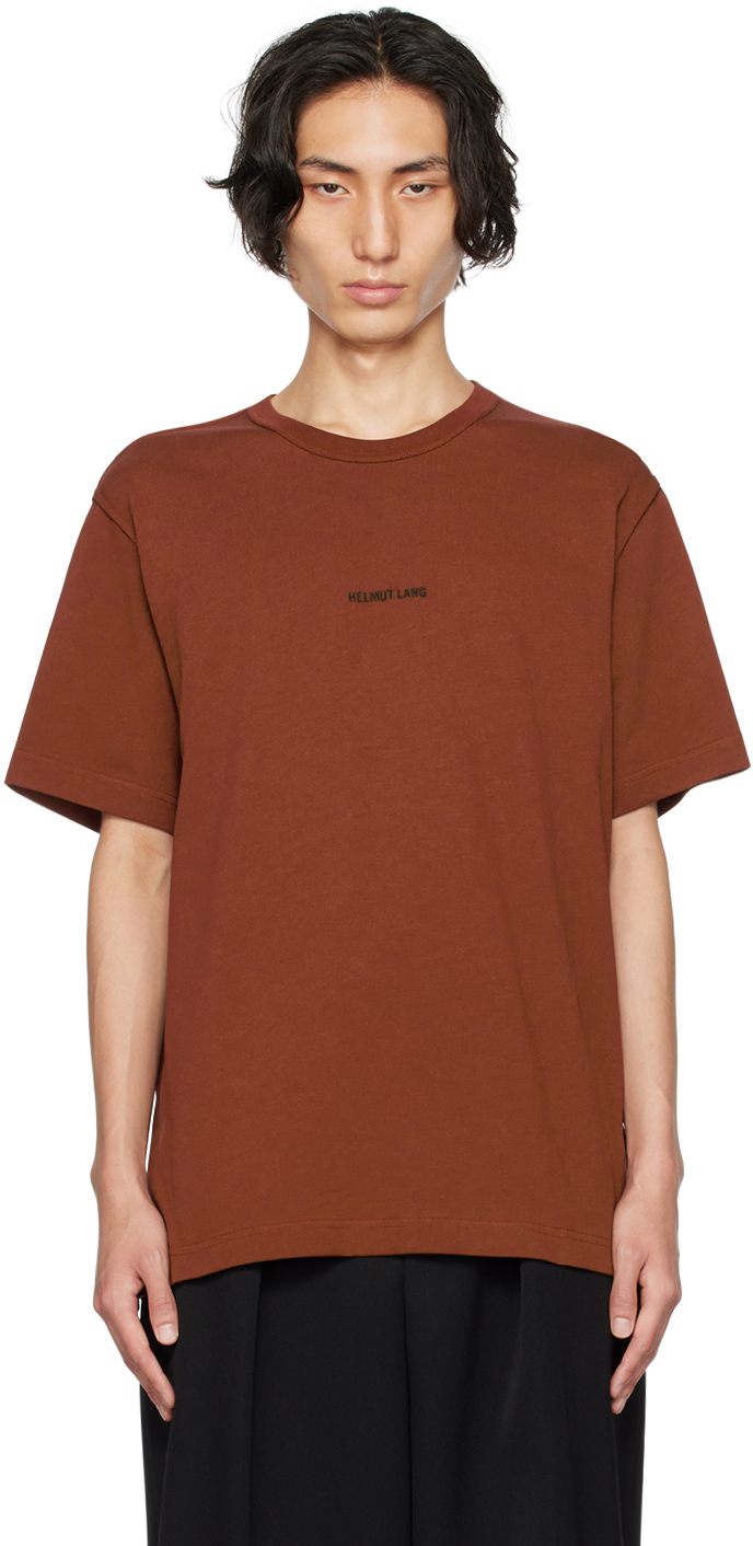 Shop Helmut Lang Burgundy Inside Out T-shirt In Paprika - N1k