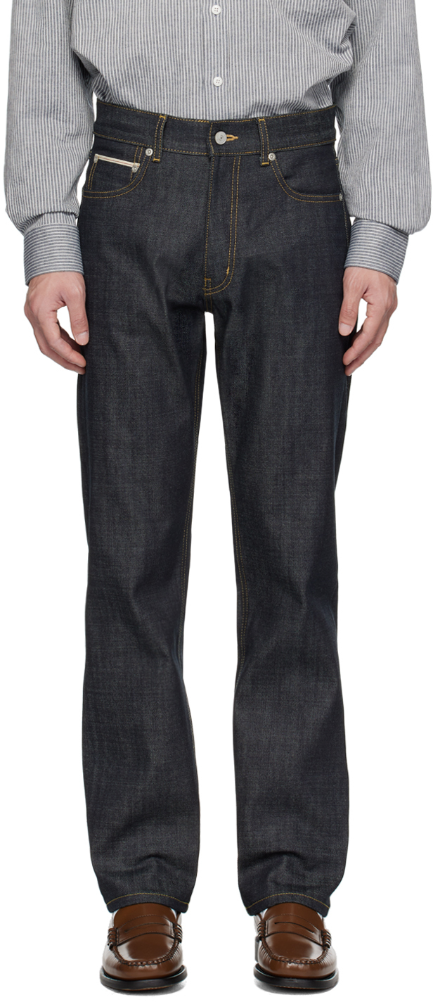 Uniform Bridge Indigo 5-pocket Jeans In Deep Indigo