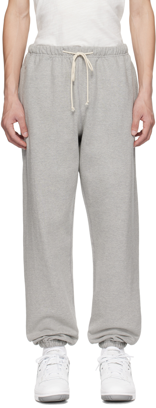 Uniform Bridge Grey Basic Sweatpants In 8% Melange