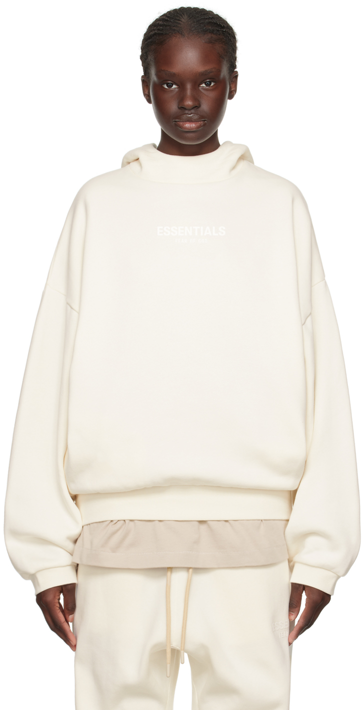 Off-White Bonded Hoodie by Fear of God ESSENTIALS on Sale