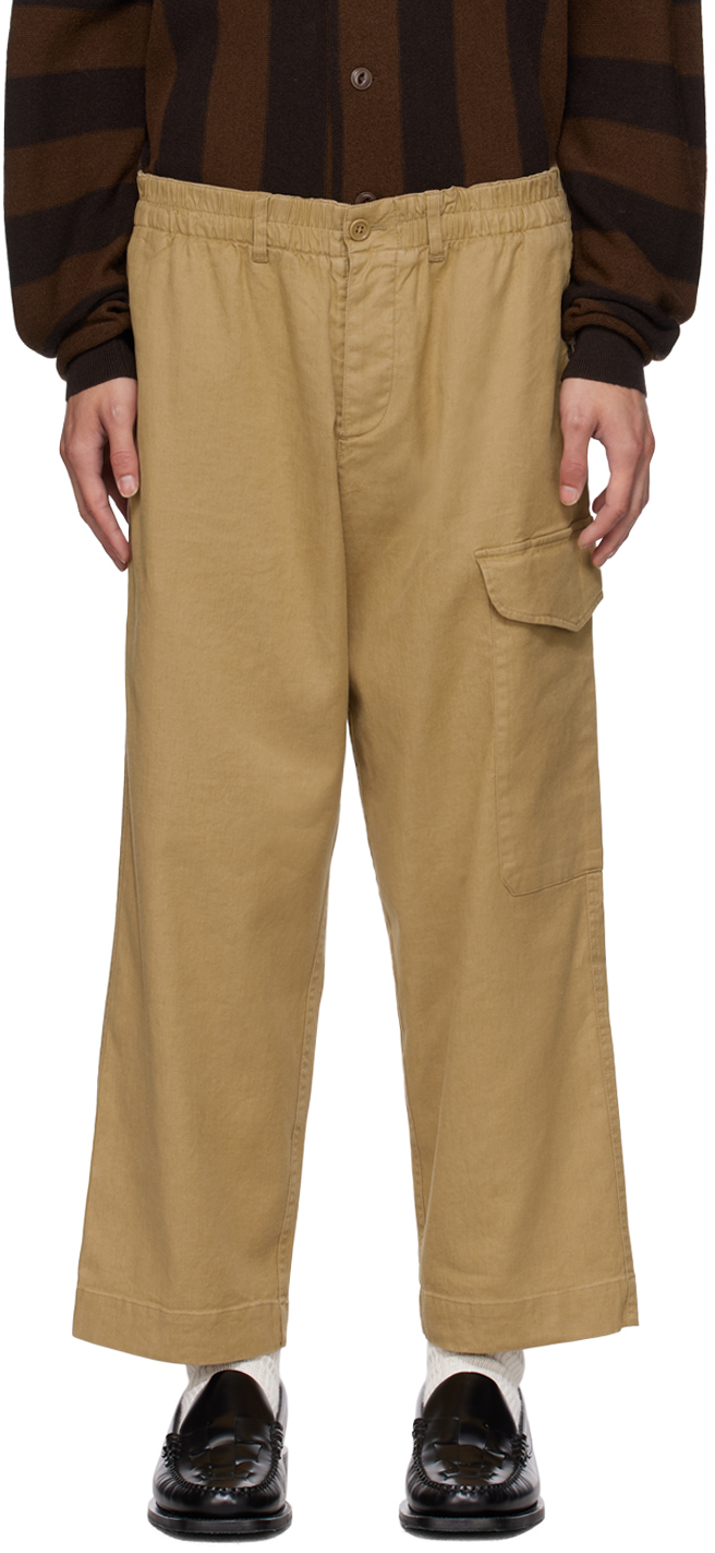 Beige Military Cargo Pants