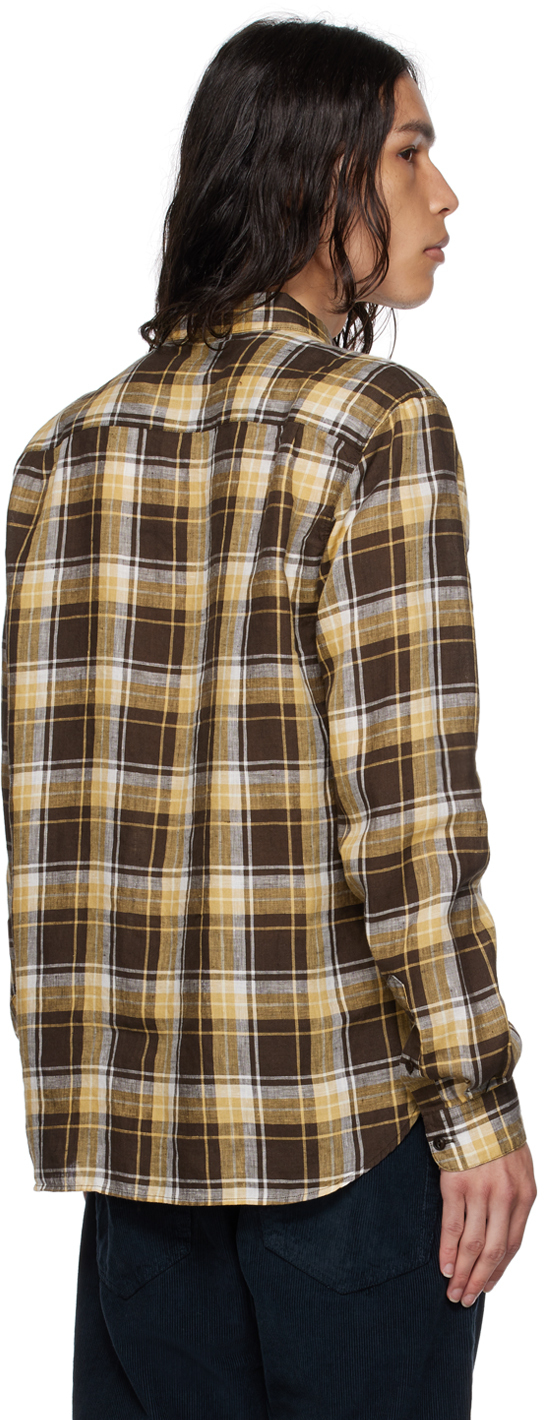 Ymc You Must Create Curtis Checked Shirt In 20-brown Multi