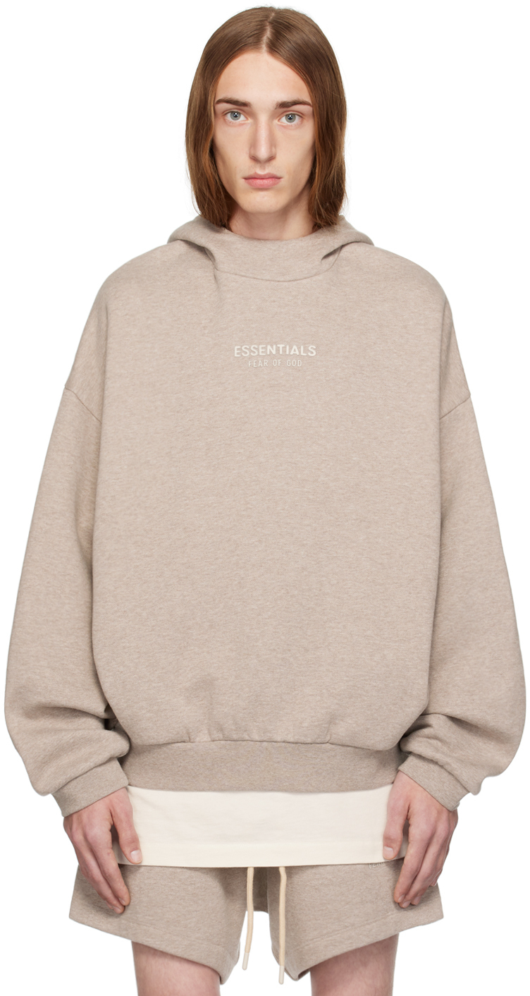 Beige Bonded Hoodie