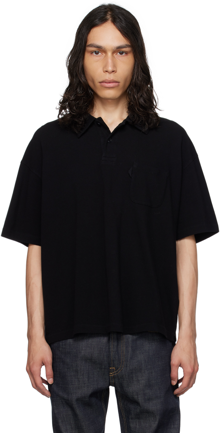 Black Locker Loop Polo by YMC on Sale