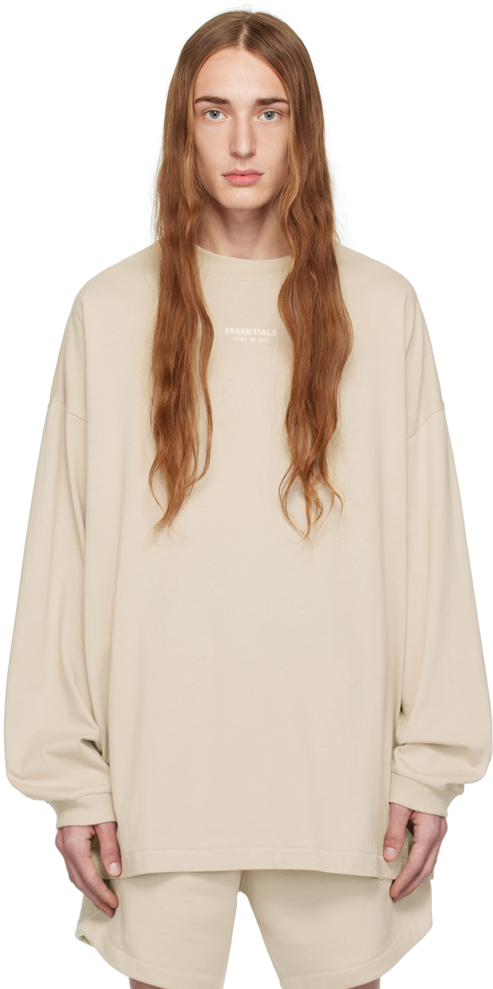 Taupe Crewneck Long Sleeve T-Shirt