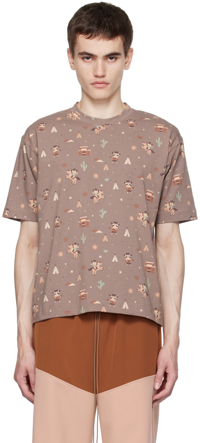 CHLOé NARDIN Brown Graphic T-Shirt