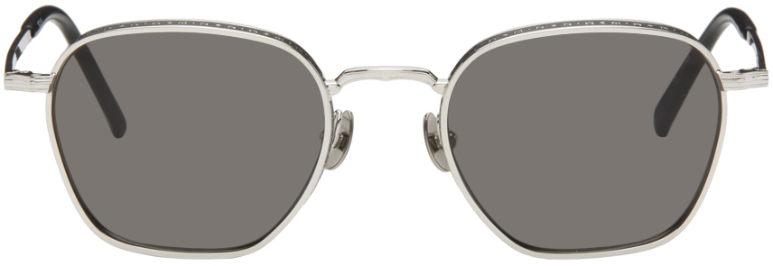 Matsuda Silver M3101 Sunglasses In Palladium White/grey