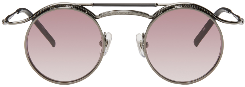Matsuda Gunmetal Heritage 2903h Sunglasses In Ruthenium Pink