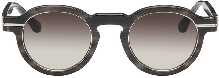 Matsuda Black M2050 Sunglasses In Black Strip