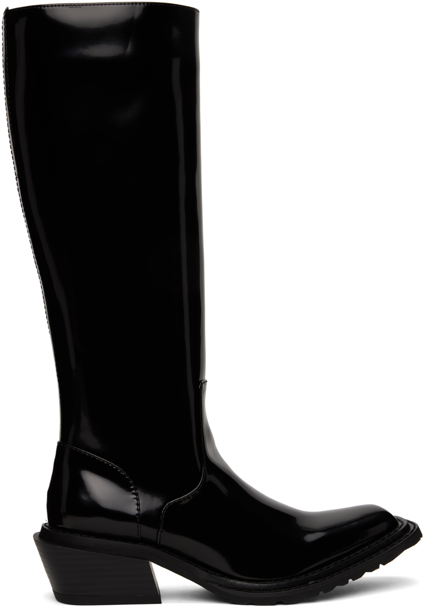 Black Hitch Tall Boots by untitlab® on Sale