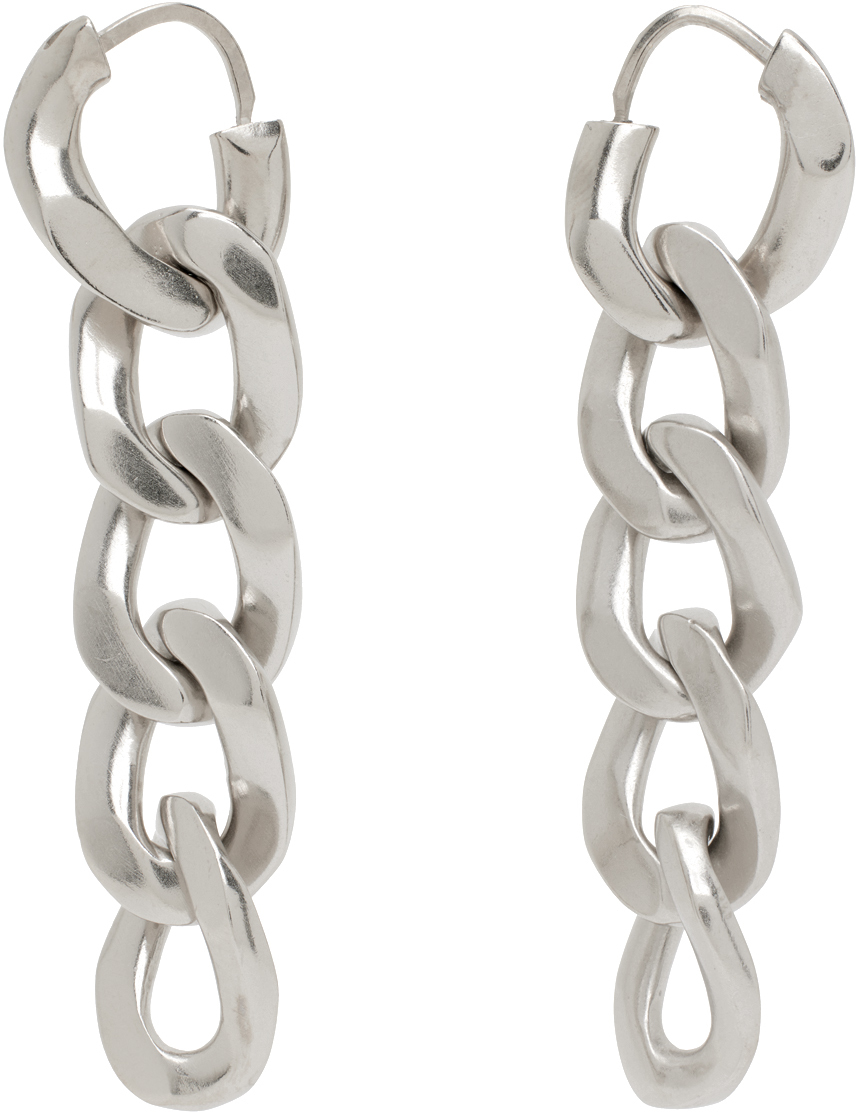 Silver chain link on sale earrings