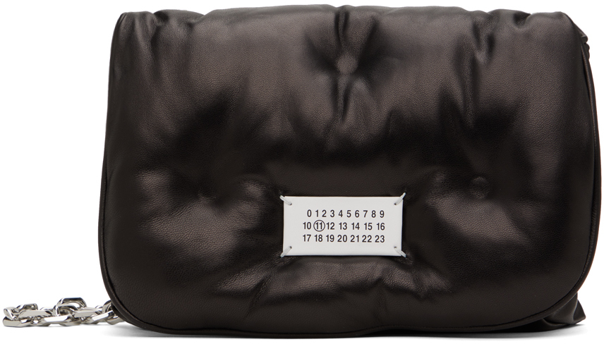 Maison Margiela: Black Small Glam Slam Flap Bag | SSENSE