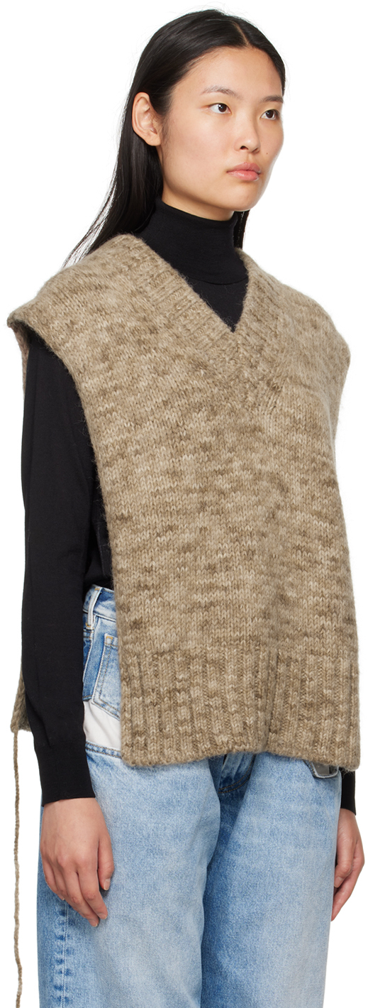 Maison Margiela Brown Open Vest In 741m Col. 741m