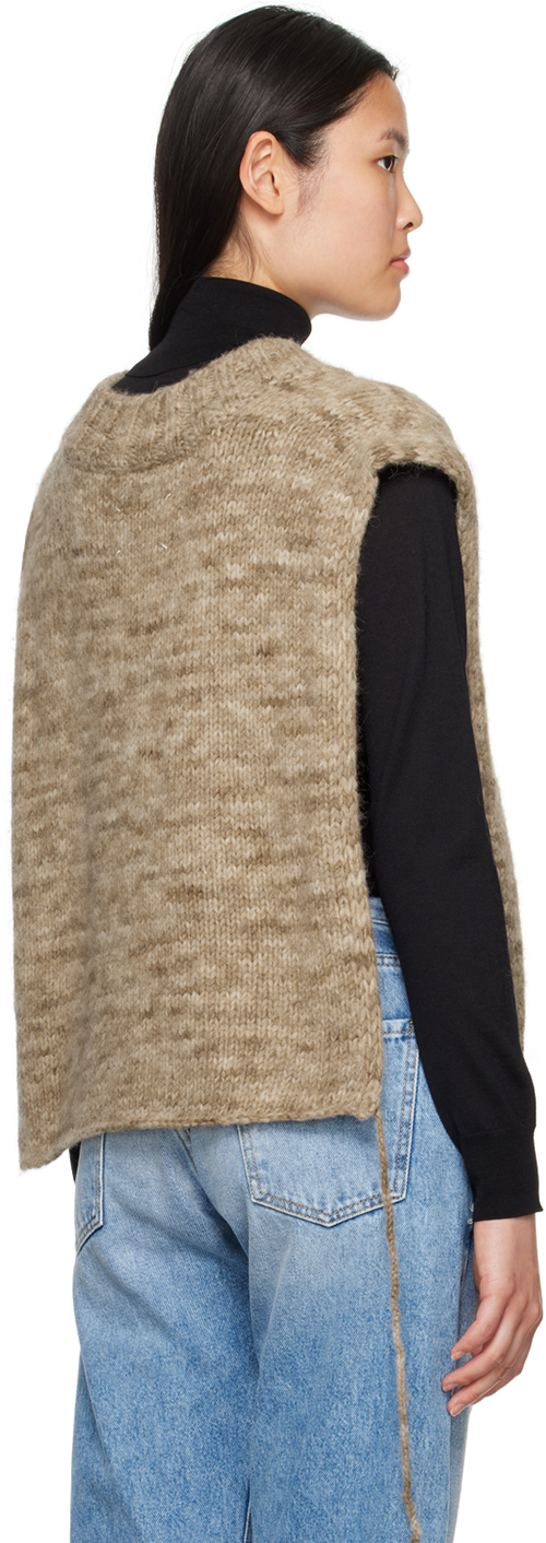 Maison Margiela Brown Open Vest In 741m Col. 741m