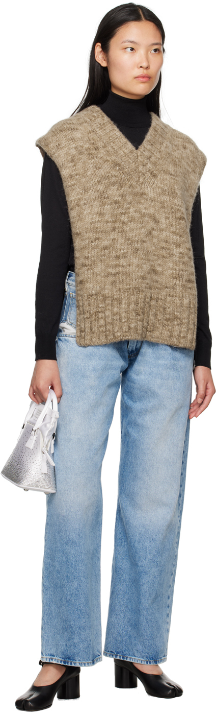 Maison Margiela Brown Open Vest In 741m Col. 741m
