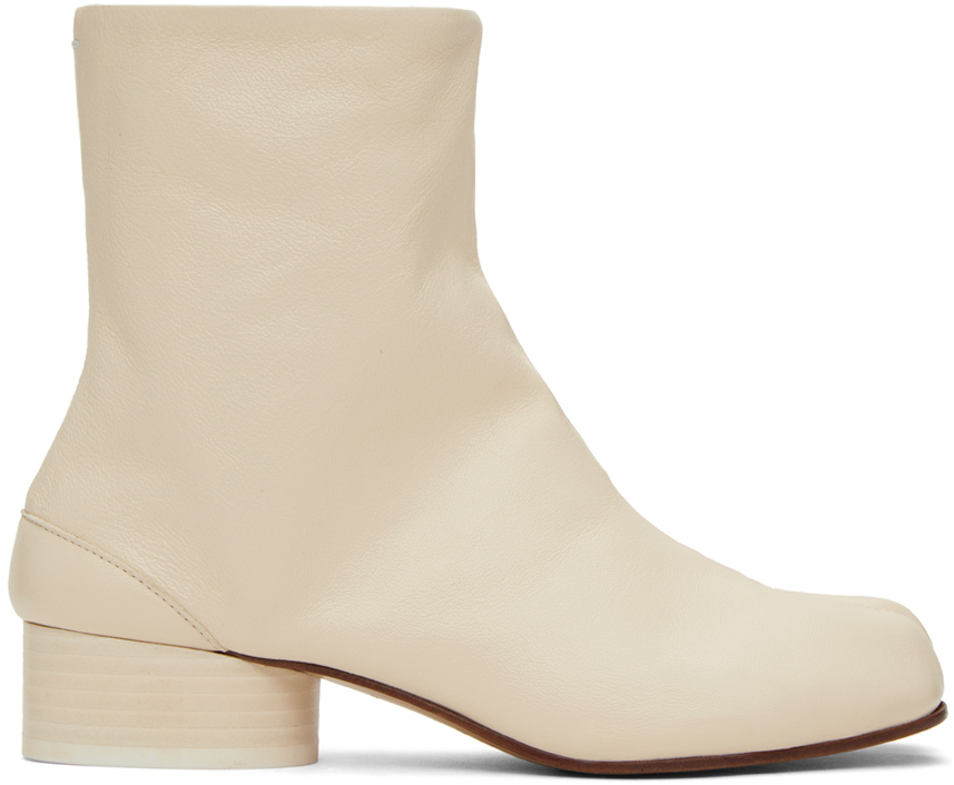 Maison Margiela Off-white Tabi Boots In T1003 White