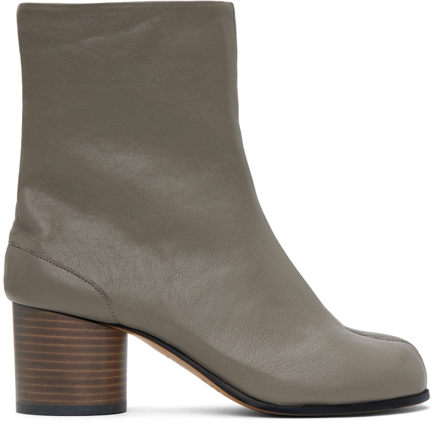Gray Tabi Ankle Boots