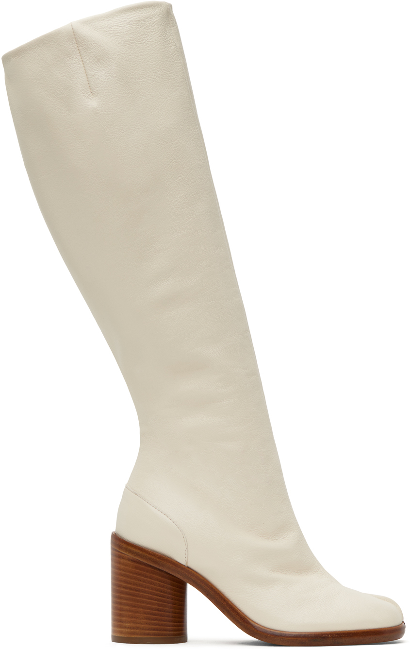 Maison Margiela White Tabi Boots In T1003 White
