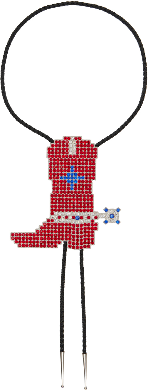 Maison Margiela Multicolor Crystal Cowboy Boot Necklace