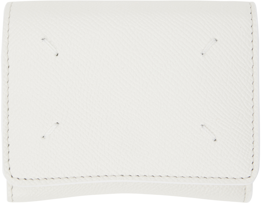 Maison Margiela: White Four Stitches Wallet | SSENSE UK