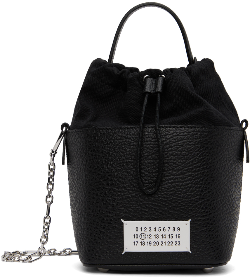 Maison Margiela: Black Small 5AC Bucket Bag | SSENSE Canada