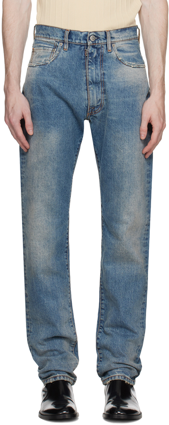 Blue Five-Pocket Jeans by Maison Margiela on Sale