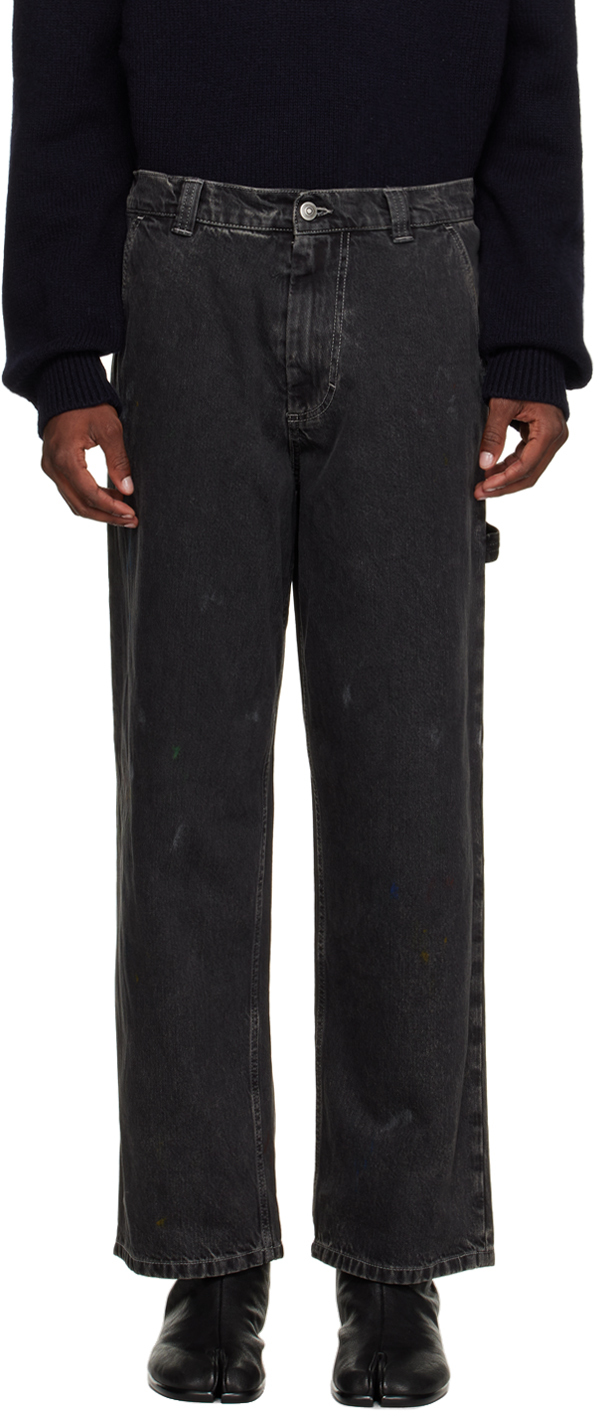 Black Paint Jeans by Maison Margiela on Sale