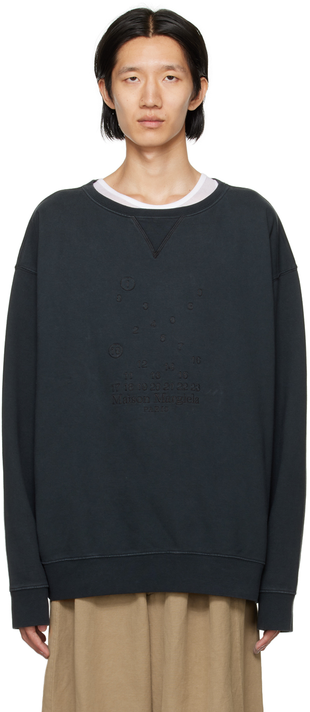 Gray Embroidered Sweatshirt