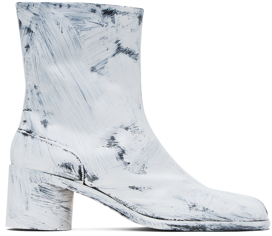 Maison Margiela: White Tabi Bianchetto Boots | SSENSE