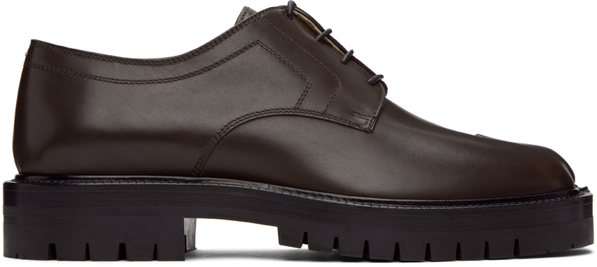 Maison Margiela: Brown Tabi Derbys | SSENSE