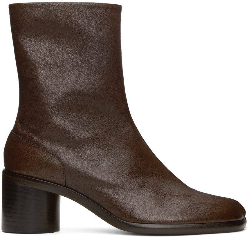 Maison Margiela Brown Tabi Boots In H9408 Camel