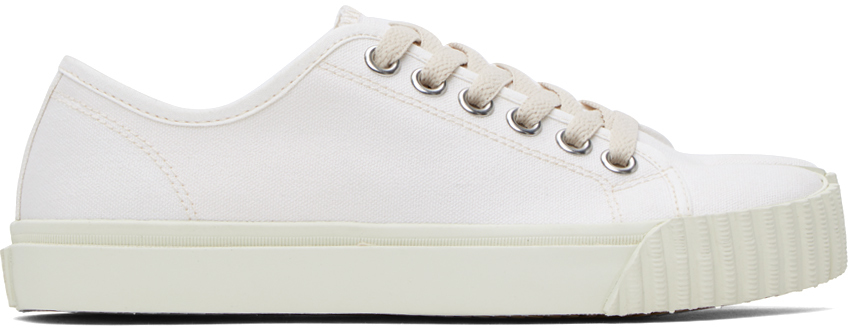 White Tabi Sneakers by Maison Margiela on Sale