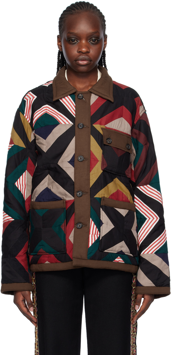 Multicolor Star Cross Quilt Jacket