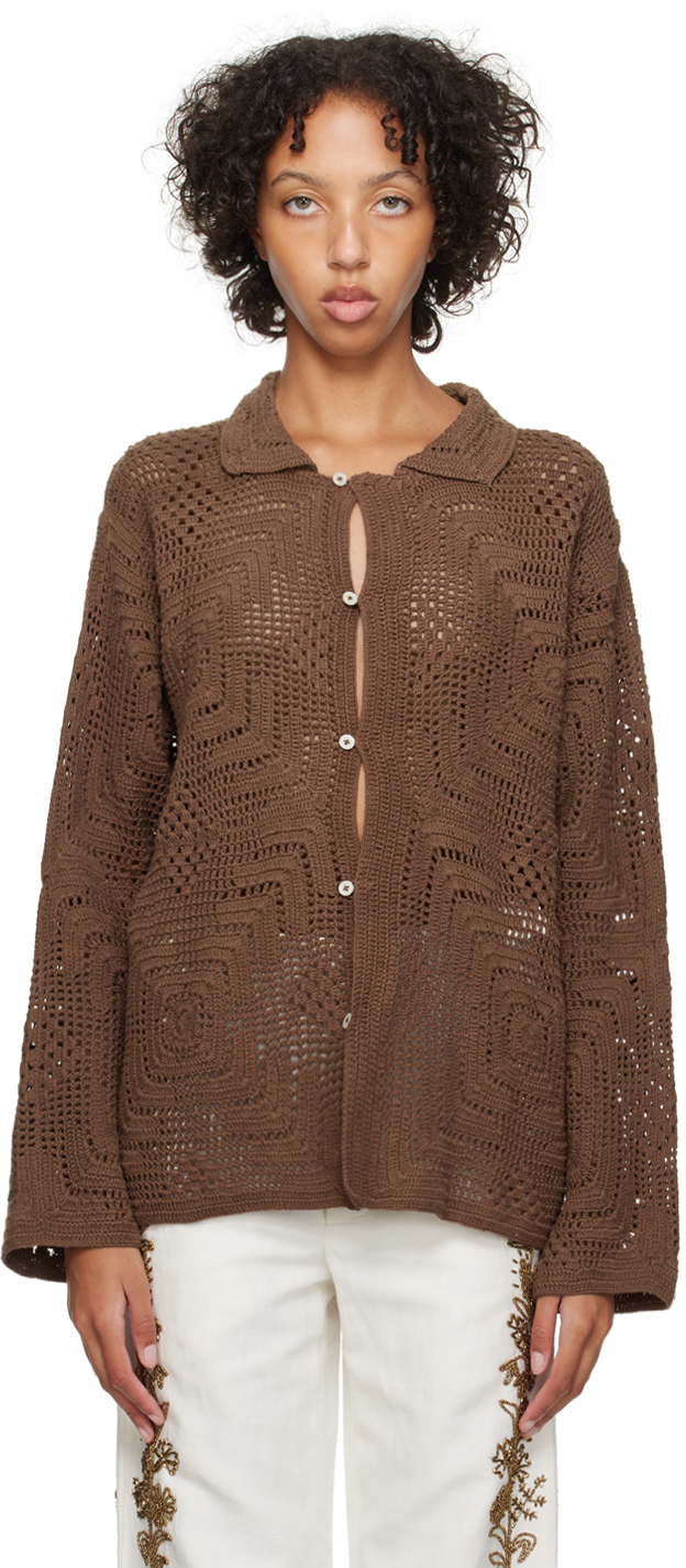 Bode Brown Overdye Shirt