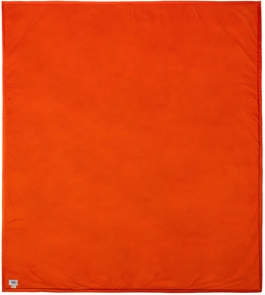 Bode Orange & White Clinton Street Label Quilt In Multi Multi
