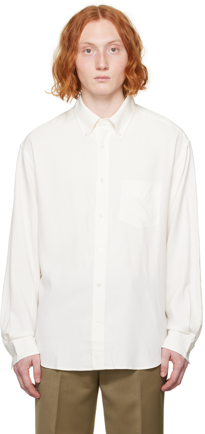 Gant Off-white Rel Shirt In 130-cream