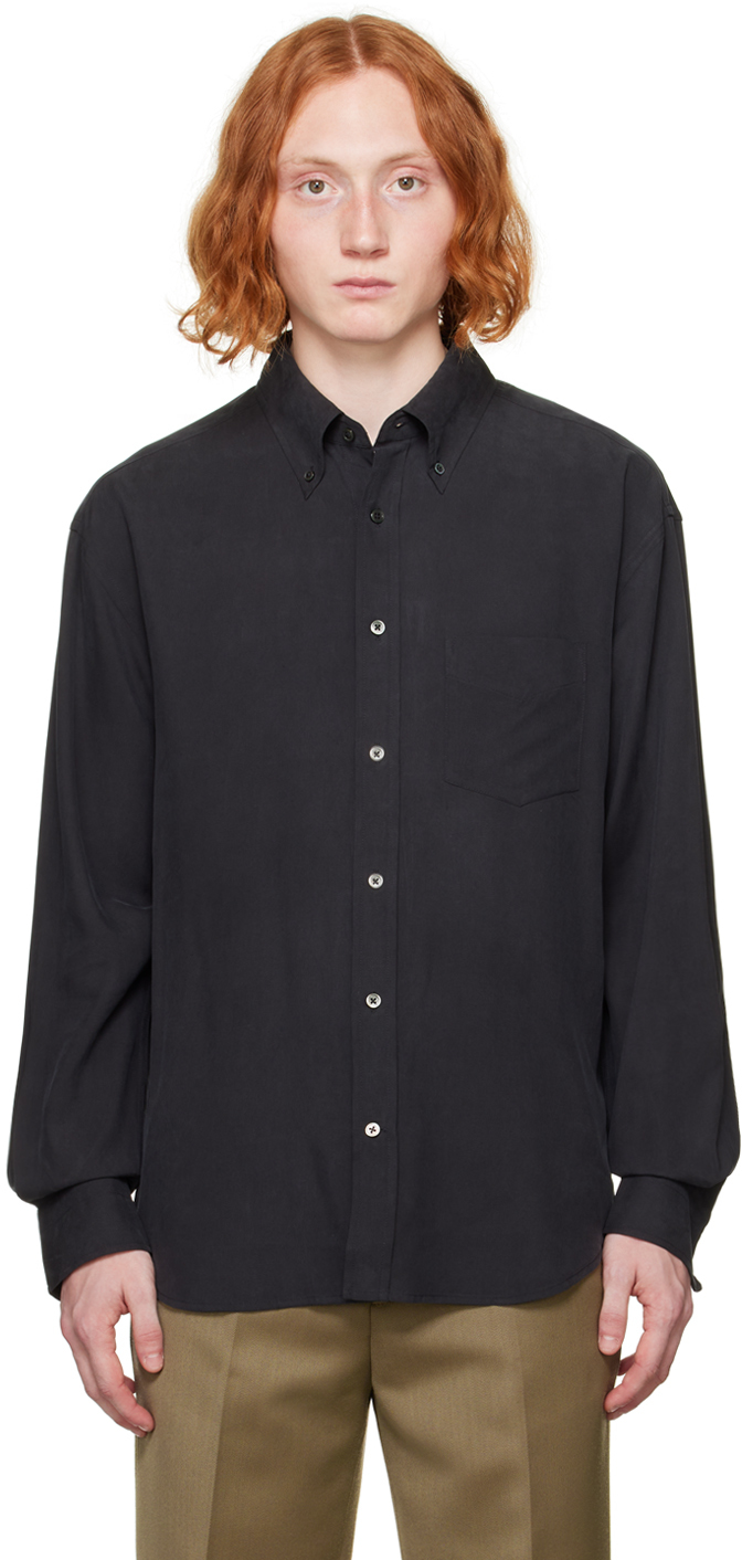 Gant Black Rel Shirt In 005-black