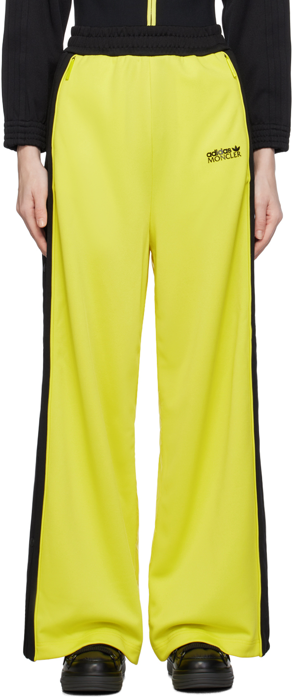 Moncler Genius Moncler X Adidas Tech Sweatpants In Black,yellow