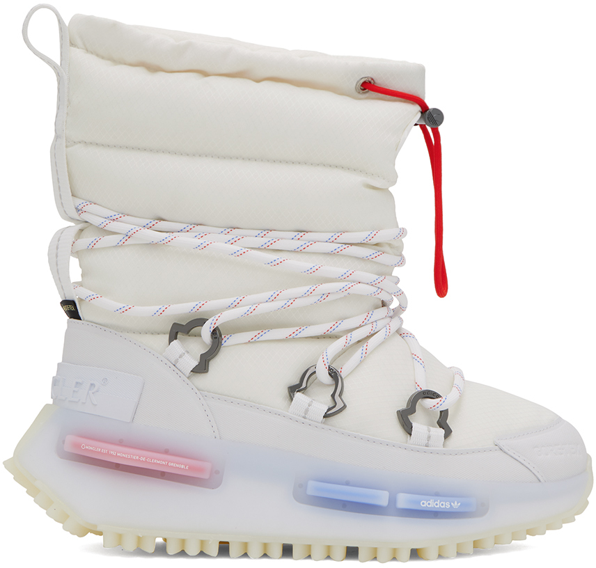 Shop Moncler Genius Moncler X Adidas Originals White Nmd Tg 36 Boots In 001 White